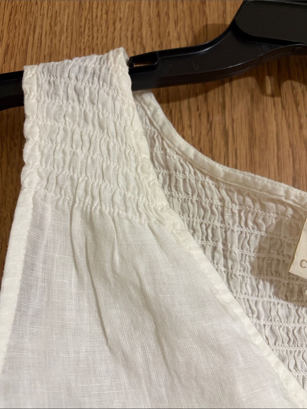 Cynthia Rowley White Linen V-Neck Sleeveless Tank - Picture 3 of 7